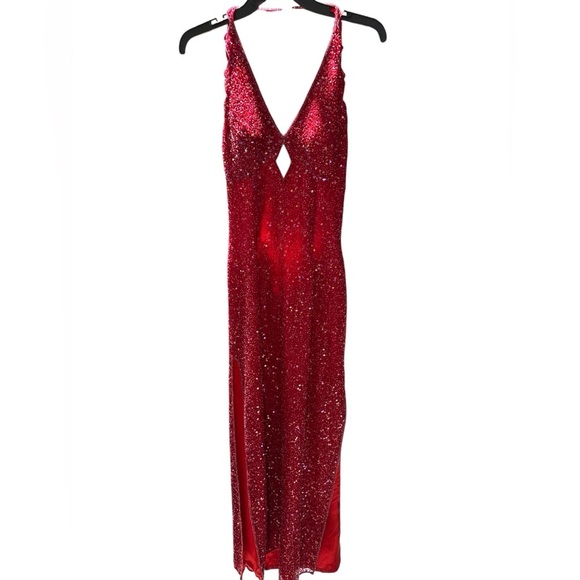 Scala Red Sequin Bodycon Dress for Prom - Picture 1 of 14
